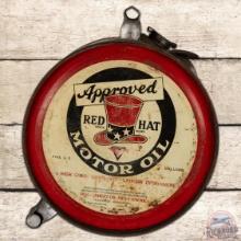 Red Hat Approved Motor Oil Rocker Can "High Grade Lubricant"