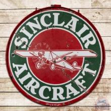 Sinclair Aircraft Green 48" Double Sided Porcelain Sign w/ Ring