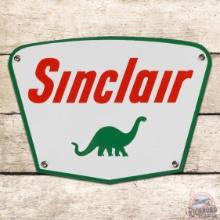 Exceptional Sinclair Single Sided Porcelain Truck Door Sign w/ Dino