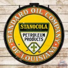 Stanocola Petroleum Products 30" Double Sided Porcelain Logo Sign w/ Ring