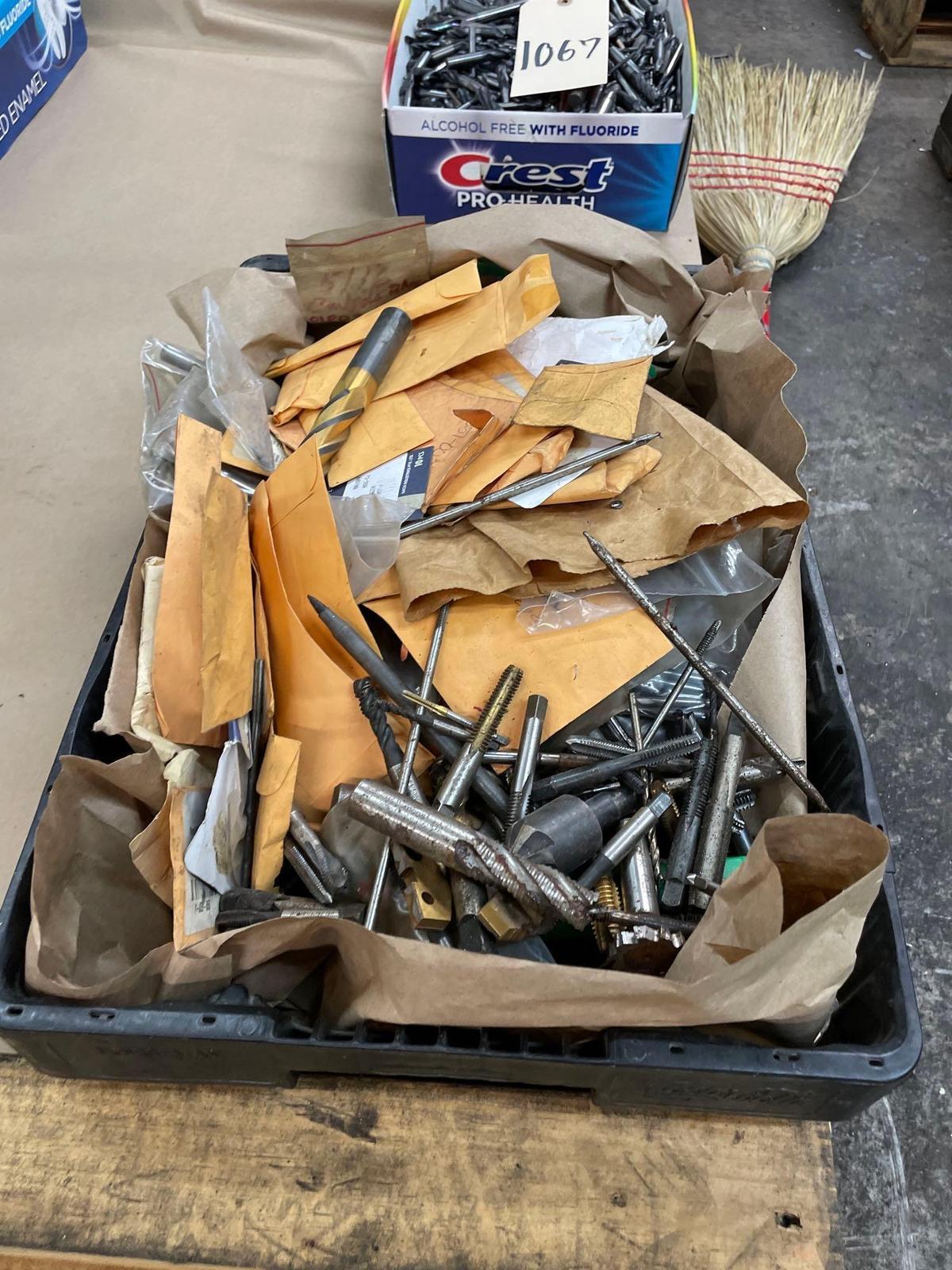 Lot of Assorted Size Carbide Drill Bits, Taps and Twist drills