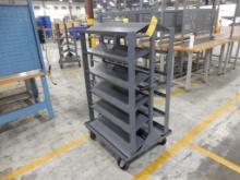 2-SIDED 6-TIRE ROLLING CART