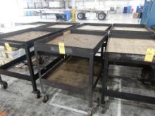 LOT (2) HEAVY DUTY CUSTOM BUILT SHOP CARTS