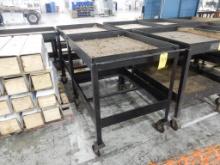 LOT (2) HEAVY DUTY CUSTOM BUILT SHOP CARTS