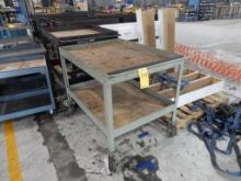 LOT (2) HEAVY DUTY CUSTOM BUILT SHOP CARTS