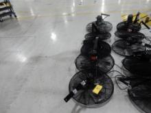LOT (5) WALL-MT 24" -30" SHOP FANS, INCLUDING (1) OSCILLATING FAN