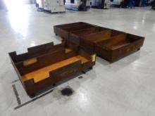 LOT (7) ~2' X 5' X 12" METAL TUBS, W/CHIP CONVEYOR (STORED OUTSIDE)