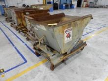 SELF DUMPING HOPPER, FORK POCKETS (DAMAGED WHEEL)