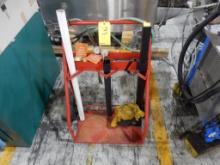 RED TORCH CART W/GAUGES, HOSE, ACCESS. (NO TORCH)