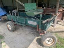 Green Rubber Tire Wagon