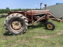 AC "D17" Tractor, diesel & Loader w/ Bale Spear