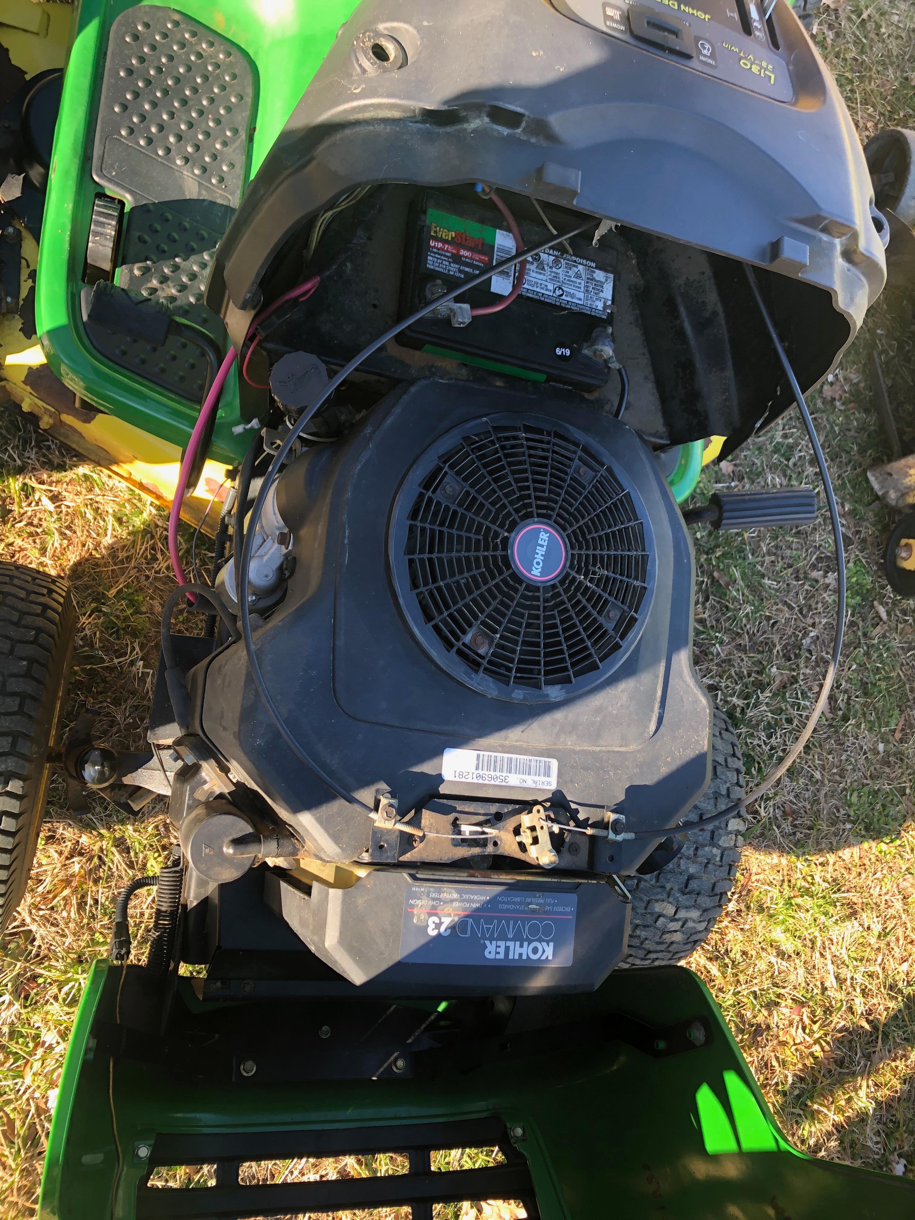 John Deere L130 Mower with Bagger 48 inch
