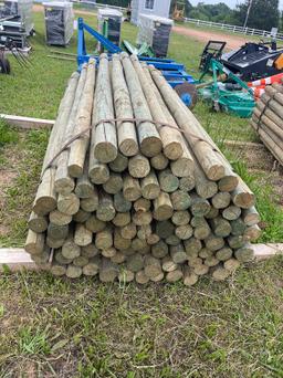 Bundle of 102 7' Wood Posts