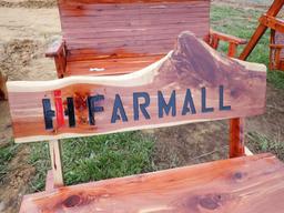 Internation Harvester Farmall Cedar Bench
