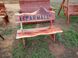 Internation Harvester Farmall Cedar Bench