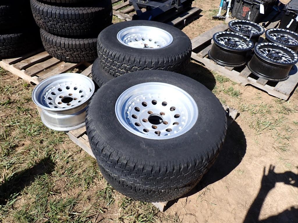 (4) Goodyear Wrangler Radial P235/75R15 Tires
