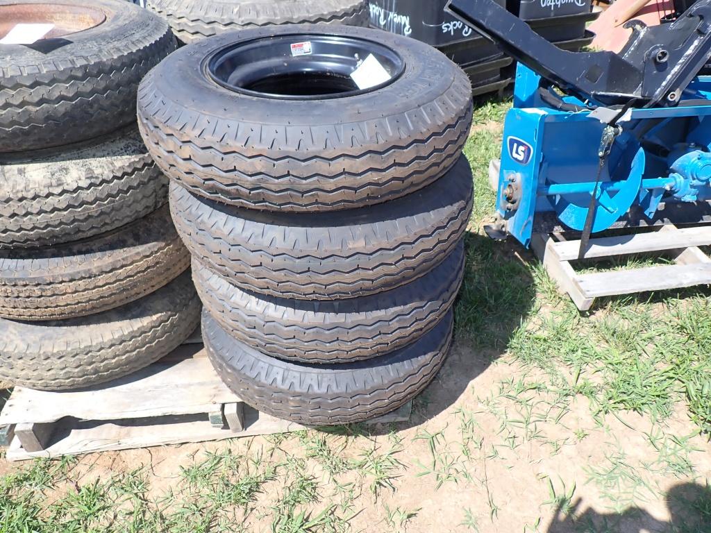 (4) 8-14.5 Mobile Home Trailer Tires