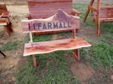 Internation Harvester Farmall Cedar Bench