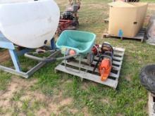 Pallet Of Chainsaws & Seeder