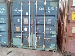 ECMU21350222G1 20 FT SHIPPING CONTAINER BLUE