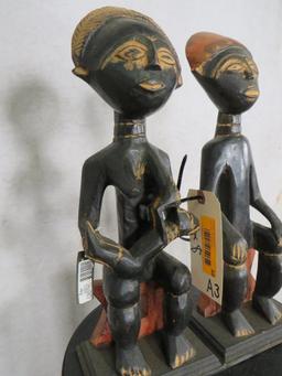 2 Carved African Tribal Statues (2x$)