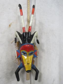Carved & Painted African Tribal Mask