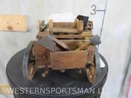 Miniature Wooden Wagon Decor