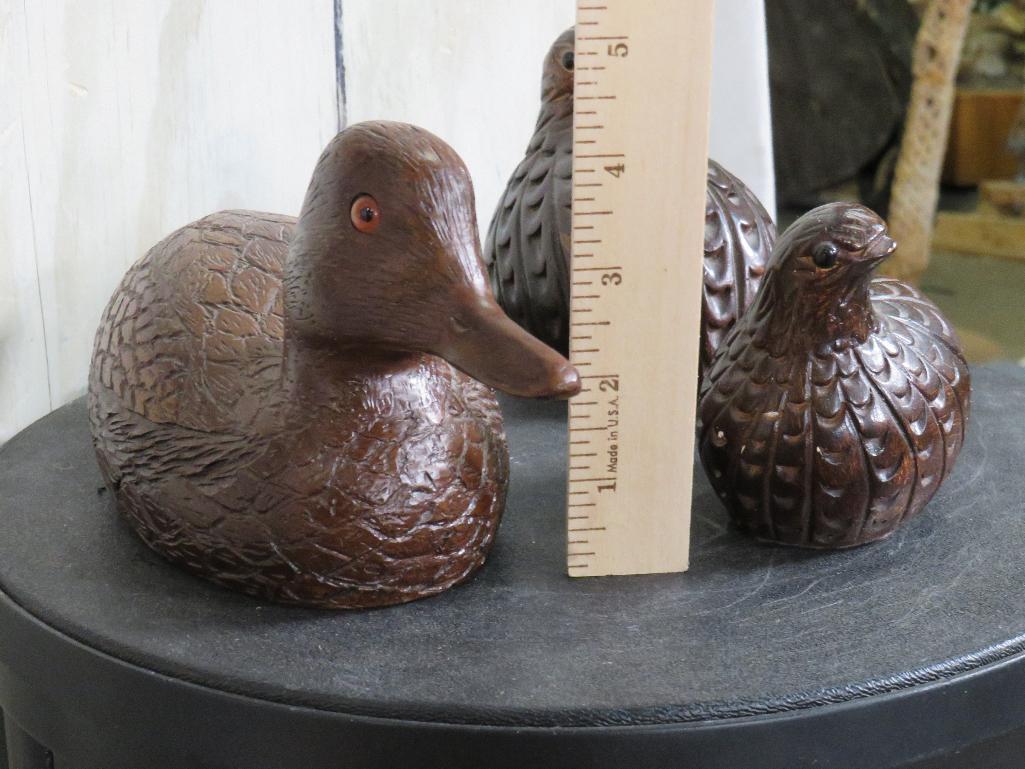 3 Vintage wood Birds