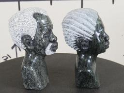 2 Miniature Stone Busts(ONE$) AFRICAN ART