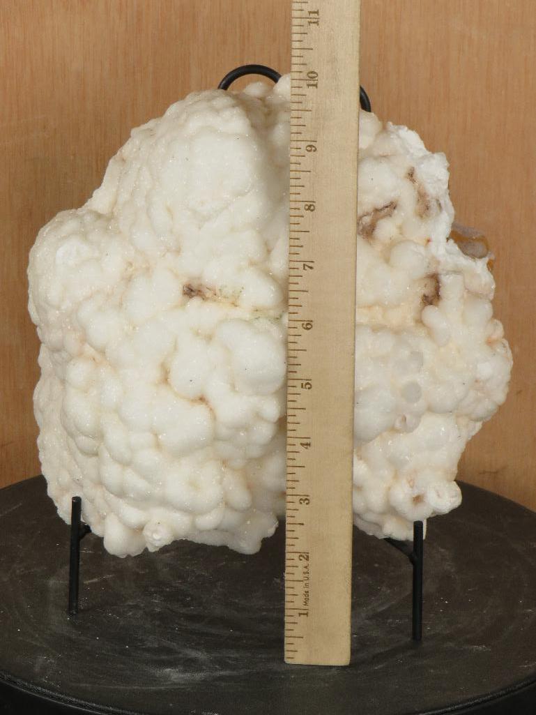 Beautiful Large White Calcite Crystal Cluster Formation on Cutbase w/Stand ROCKS&MINERALS