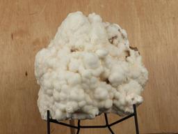 Beautiful Large White Calcite Crystal Cluster Formation on Cutbase w/Stand ROCKS&MINERALS