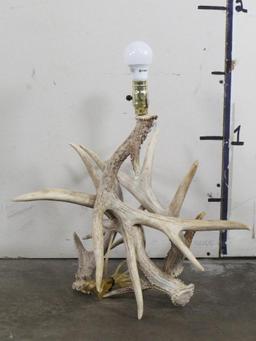 Very Nice Real Whitetail Antler Lamp w/Shade (needs upper hardware) DECOR
