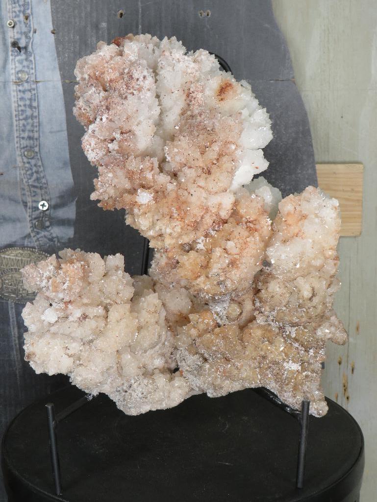 Big Beautiful Cave Calcite Stalactite formation on Crystal w/Stand ROCKS & MINERALS