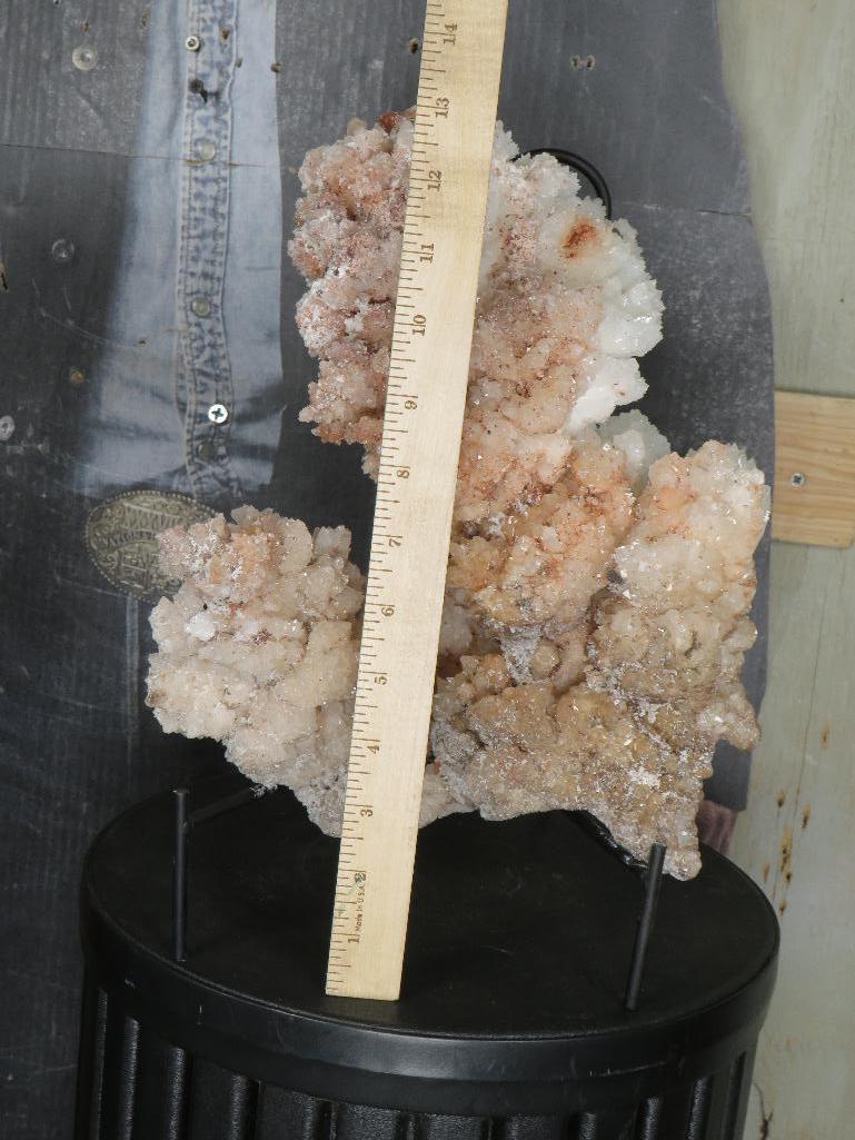 Big Beautiful Cave Calcite Stalactite formation on Crystal w/Stand ROCKS & MINERALS