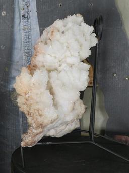 Big Beautiful Cave Calcite Stalactite formation on Crystal w/Stand ROCKS & MINERALS