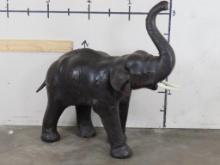 BIG Elephant Sculpture Wrapped in Leather DECOR
