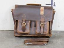 Brand New Genuine Leather Satchel/Laptop Bag. Indiana Jones Style, Very High Quality GEAR
