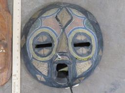 2 Hand Carved African Masks (ONE$) AFRICAN ART