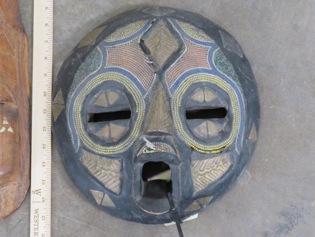 2 Hand Carved African Masks (ONE$) AFRICAN ART