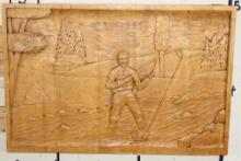 Original Hand-carved Wood Art by artist D. Heppell