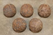 (5) Antique Civil War Era Canister Grapeshot IRON CANNON BALLS Used by the Confederate Army (ONE$)