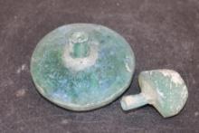 (2) Ancient ROMAN GLASS Bottles from the Roman Empire (ONE$)