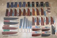 (40) *Brand New* Damascus and Carbon Steel KNIVES (ONE$)