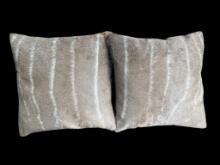 (2) Big KUDU Hide PILLOWS (ONE$)