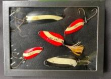 Set of (5) Old Fishing LURES/SPOONS from the 1940's-1950's (ONE$)