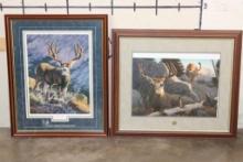 (2) Large Art Prints, "Hart Mountain Majesty" by Brent R. Todd and a signed Tom Mansanarez Framed
