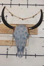 Painted and Embellished YAK Skull