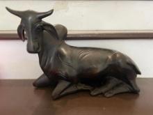 BRONZE Brahman/Zebu COW Statue, Weight: 17 lbs