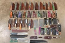 (40) *New* Damascus Steel and Carbon Steel Knives (ONE$)