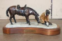 "The Rescue" Original BRONZE Sculpture by artist Dick Spirup. Numbered 3/35 with a COA